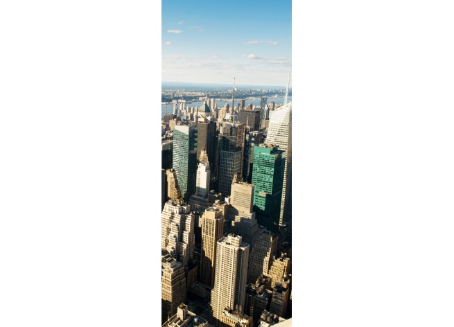 Наклейка на дверь Панорама города Нью-Йорк